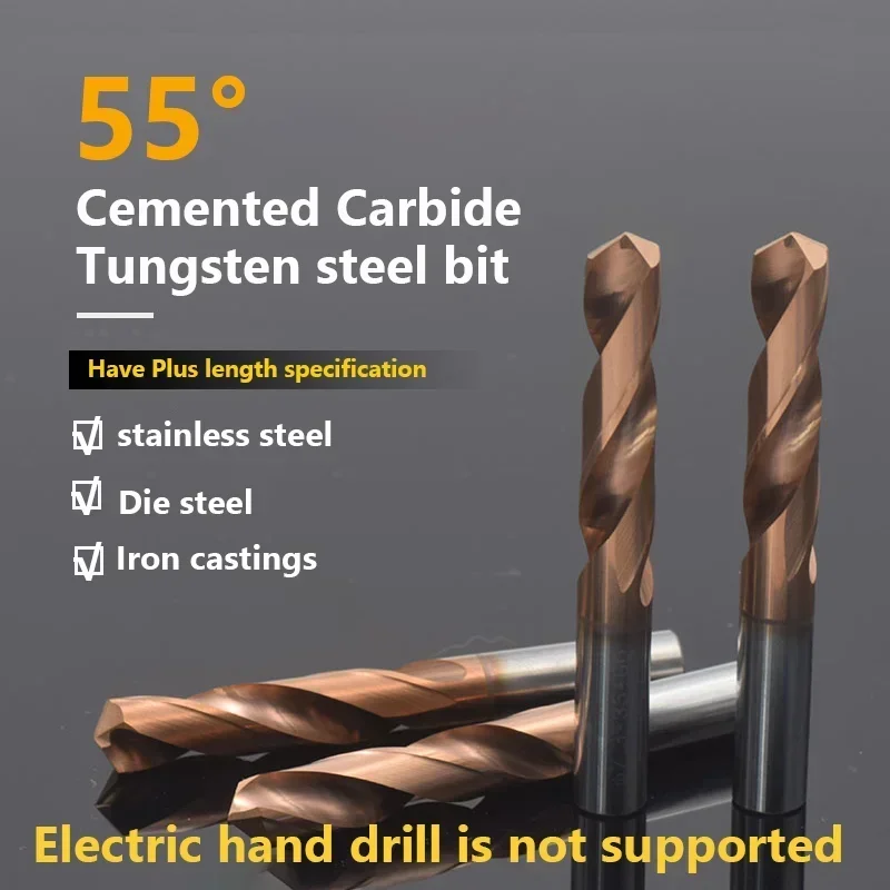 Tungsten steel Drill Bit HRC65/55/45 Solid Carbide Twist Drill 1 2 3 4 5 6 789-12mm CNC Machinery Tool Hard Metal Steel Drilling