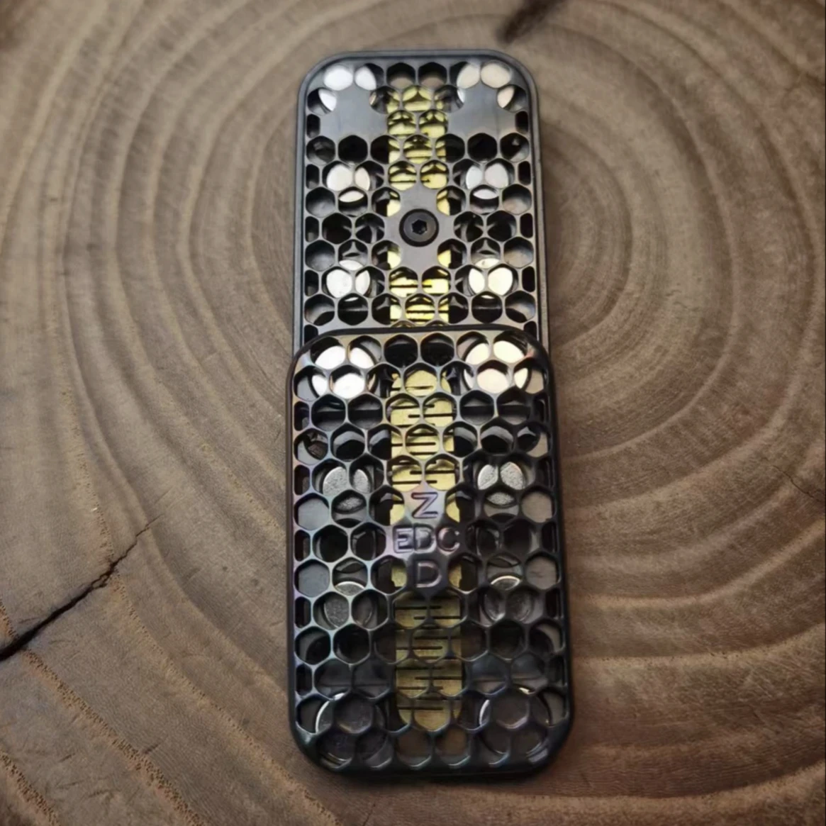 Fidget 슬라이더 스피너 중공 EDC 장난감 ADHD 성인을위한 티타늄 합금 안티 불안 감각 장난감 십대 여행 스트레스 릴리프