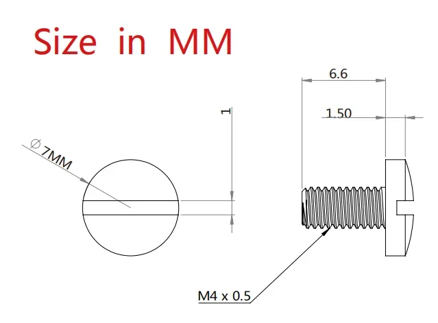 4pieces 416 Stainless Steel CNC Slotted Screws Bolts Kit Replacement for 1911 Grips Model Repair Tool Parts