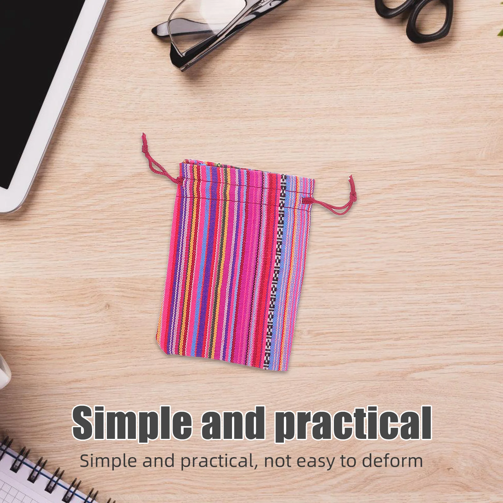 48Pcs Ethnic Style Drawstring Present Bags Reusable Fabric Candy Storage Bags Holiday Treat Snack Gift Packing Pouches