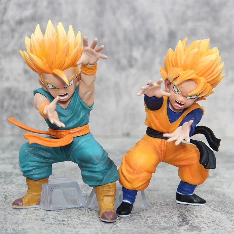 15cm dragon ball goten torankusu super saiyan anime figura modelo gk estátua meninos coleção decoração de mesa ornamento brinquedos presente