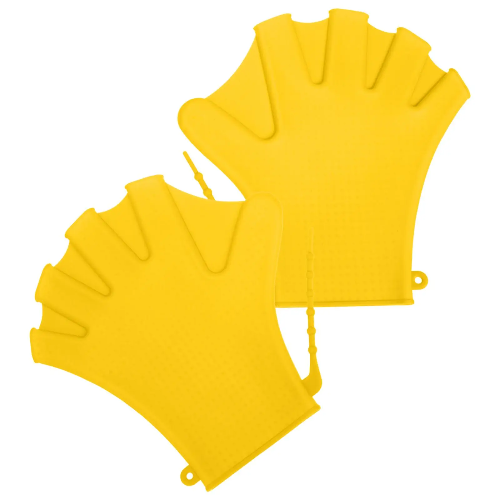 Gloves Silicone Webbing Pool Paddle Mitts Hand Fins Swimming Adult Training Accessories Aquatic Yellow Woman