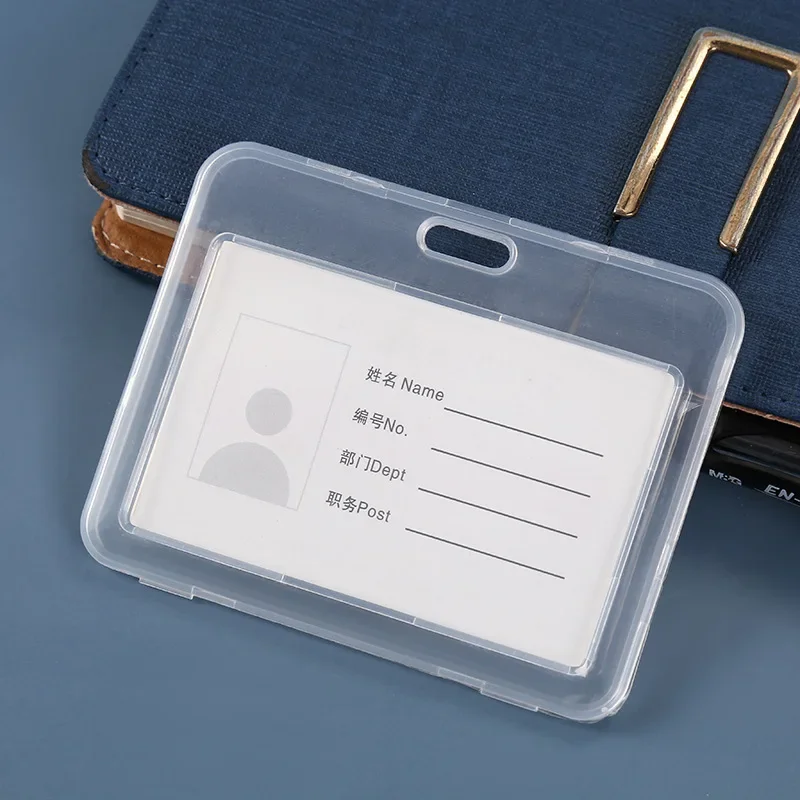 1pc New Arrival Working Permit Case Transparent Exhibition ID Tag Card Cover Badge Holder Pass Work Card Sleeve Protector Case