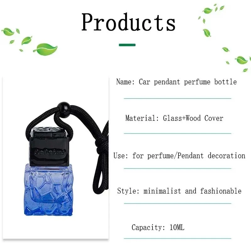 10 ミリリットル車載エッセンシャルオイルディフューザー香水ボトル芳香剤香り飾りぶら下げ空ボトルインテリアアクセサリー