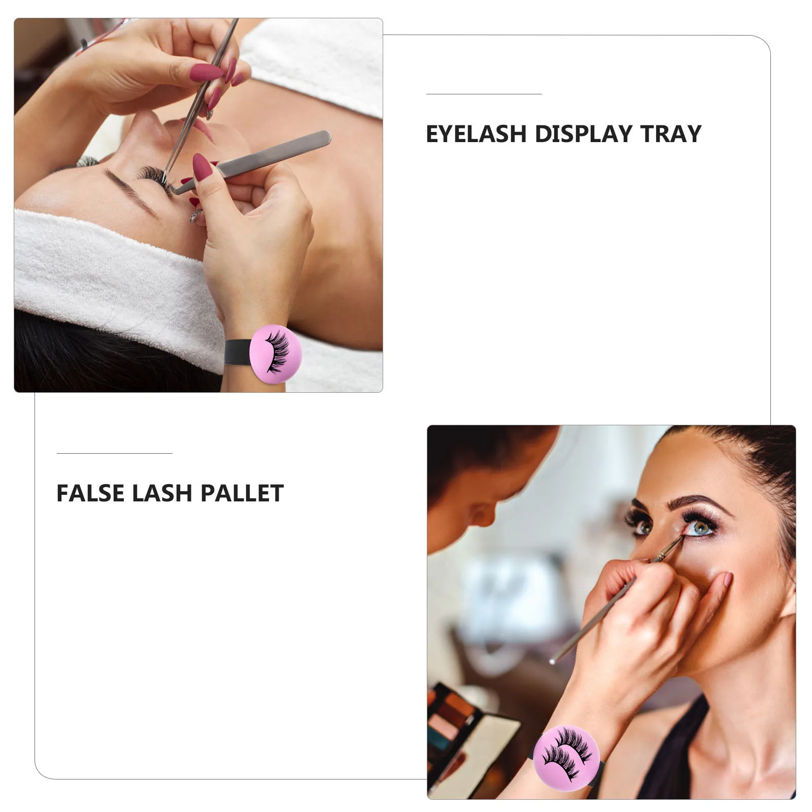 

Eyelash Board Wrist Rest Hand Pallet Lashes Grafting Extension Holder Adjustable Strap Lightweight Durable Beauty Supply False