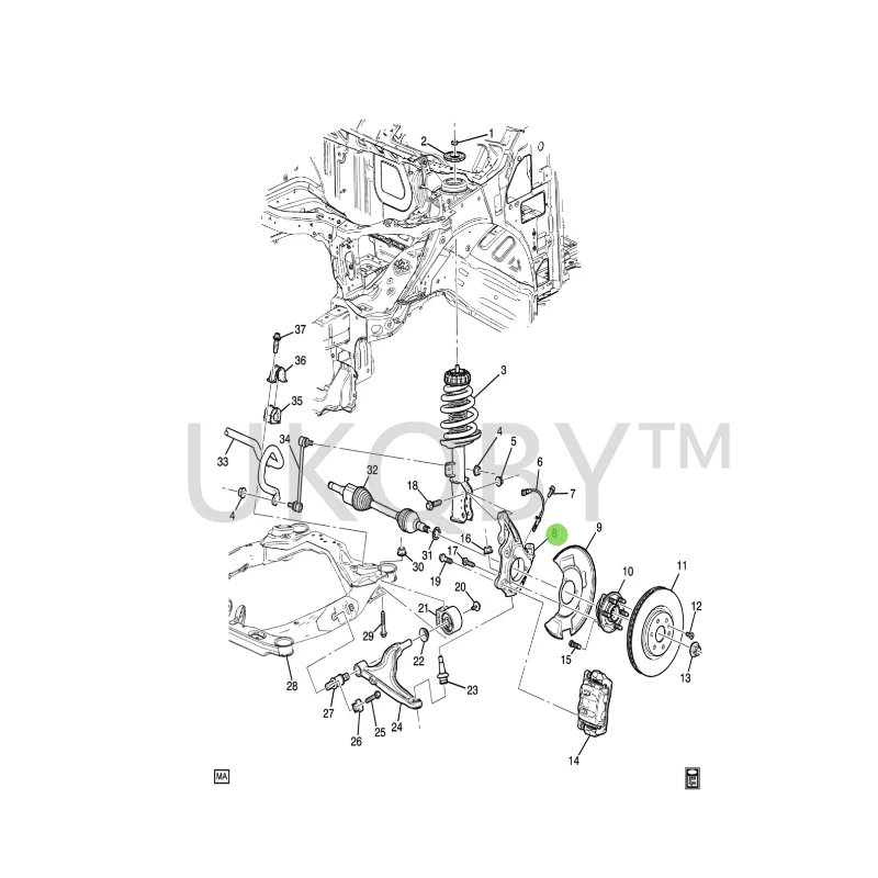 22861294 22861295 Suitable for Ca di ll ac ATSLXTSXT5CTSCT6SRX Left front sheep horn steering knuckle