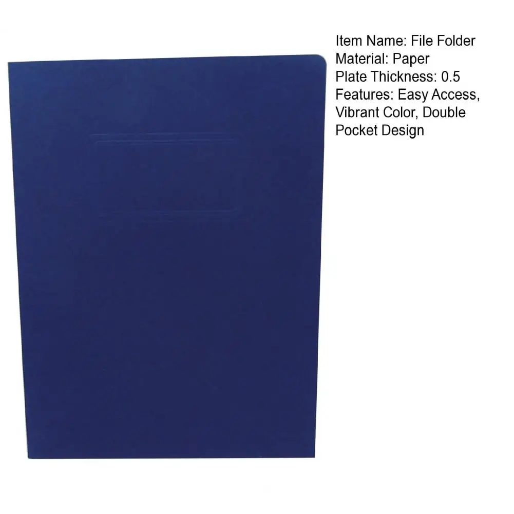 31*47cm A4 Double File Folder Color-Coded Paperwork Organizer Double Pocket Business Card Slot Visual Appeal File Organizers