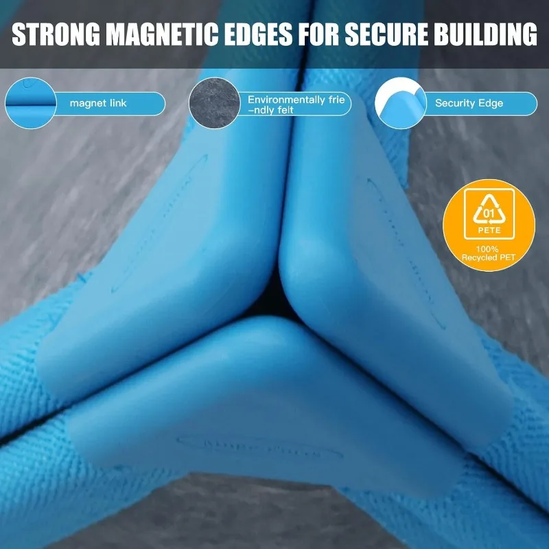 Indoor accessible magnetic building block tent, baby creative building game room, multi-functional scientific toys - view 3
