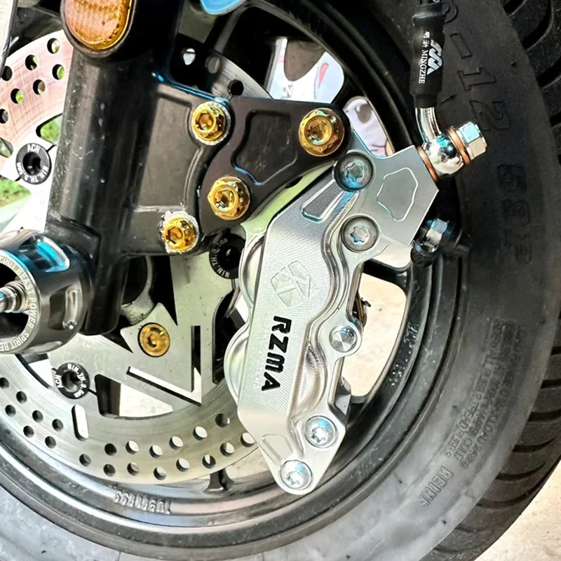 Universal 40mm Mount Pitch 4 Piston Motorcycle Brake Caliper For Honda Yamaha Kawasaki Suzuki KTM For Frando HF6/FR6/F101 Modify