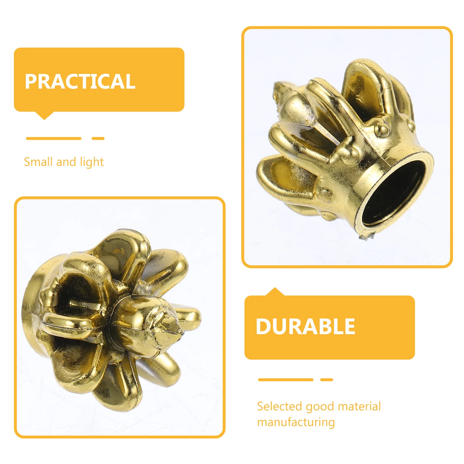 

10 Pcs Simulated Crown Food Accessories DIY Jewelry Making Craft Charms Accessory Decorate Pendant Bulk Bracelet Pvc for