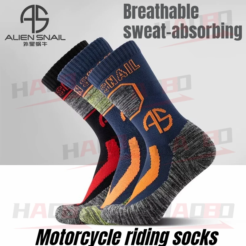

Motorcycle Riding Socks Men Women Mid-Calf Thick Anti-Odor Motorcycle Ankle Protection Socks Professional Sports Breathable Sock