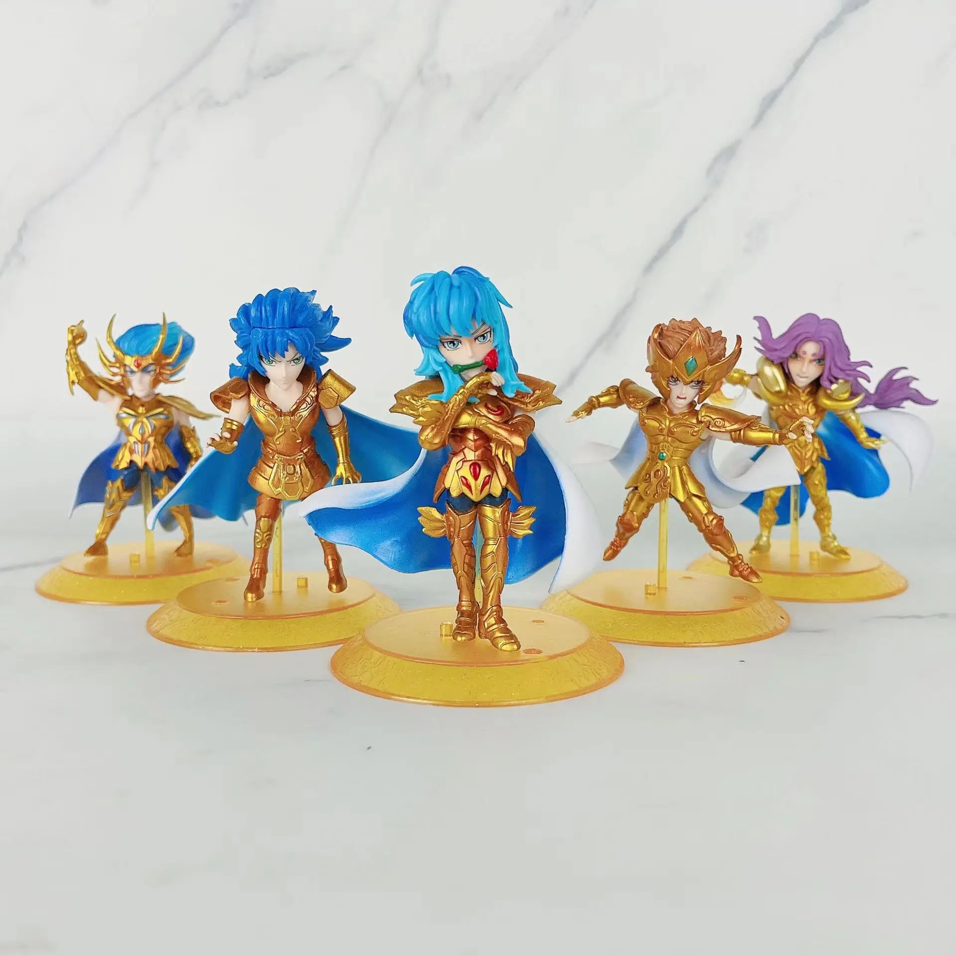 เซนต์เซย่า โมเดลสัตว์จักรราศี 5 ชิ้น ของสะสม ฟิกเกอร์แอคชั่น-สิงห์ ราศีเมษ ราศีมะเร็ง ราศีมีน ราศีพิจิก ของตกแต่ง ของขวัญ