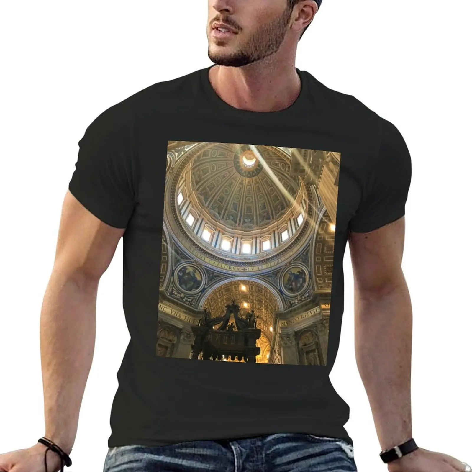 Dome of St. Peter's Basilica Vatican T-Shirt summer clothes anime tshirt blacks anime stuff sweat shirts, men