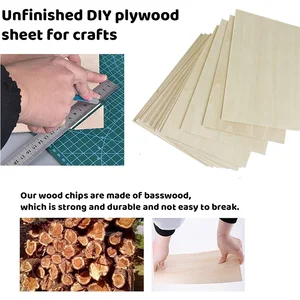 10 pieces 15 * 10cm * 2mm Fine Basswood Plate in White Model Model Model 8 Main Sales Wood Taba - №5