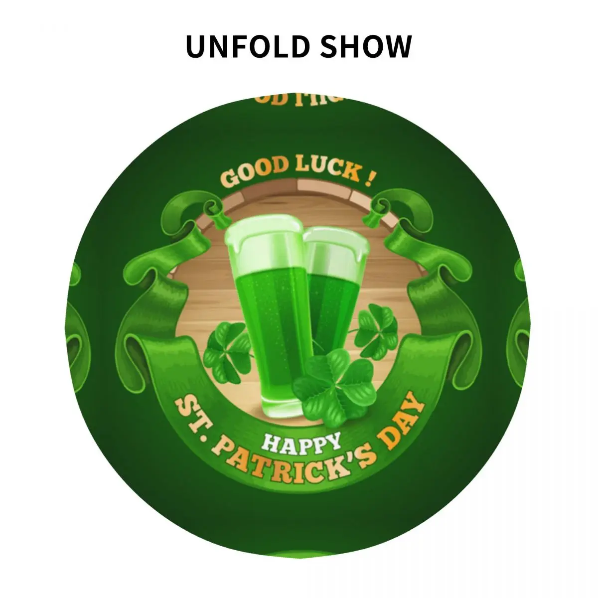 Table Cloth Saint Patricks Day With Goblets Of Beer Tablecloth Bedroom Dormitory Dressing Table Mat Round Tablecloth Desk Decor