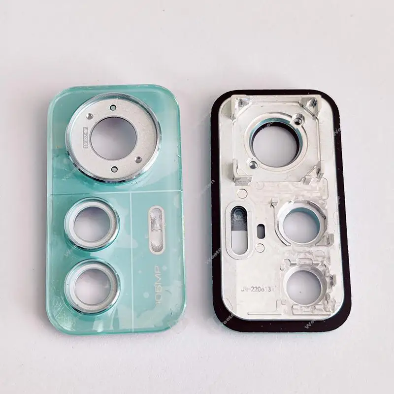 Rear Camera Glass Lens Cover For Xiaomi 12 Lite 5G 2203129G Full Set Back Main Camera Lens Glass Frame Holder Repair Parts