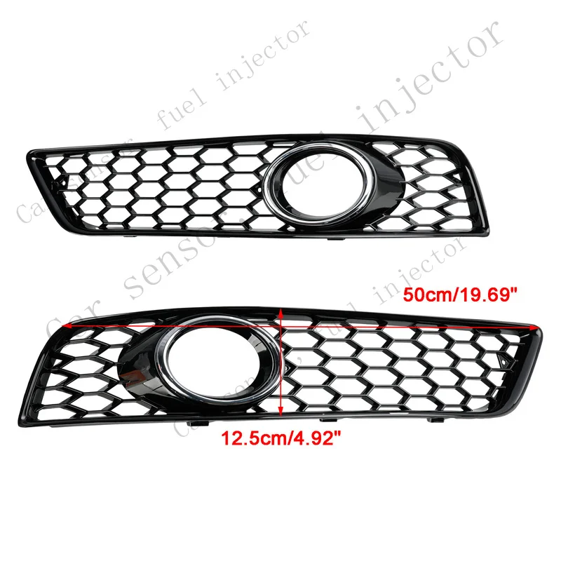 Q+ Honeycomb Bumper Front Fog Light Grille Grill Cover For Audi A3 8P 2009-2013 QP