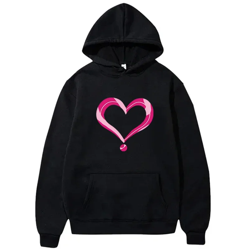 

Love Heart Hoodies Women Men Casual Sweatshirt Hooded Pullovers Long Sleeve Tops Autumn Winter Fleece Hoodie