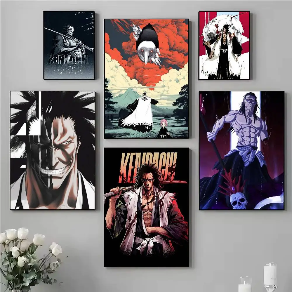 

Anime Z-Zaraki cool boy Kenpachi Poster Versatile HD Waterproof Wall Art Self-Adhesive Decor for Any Space Ideal Gift