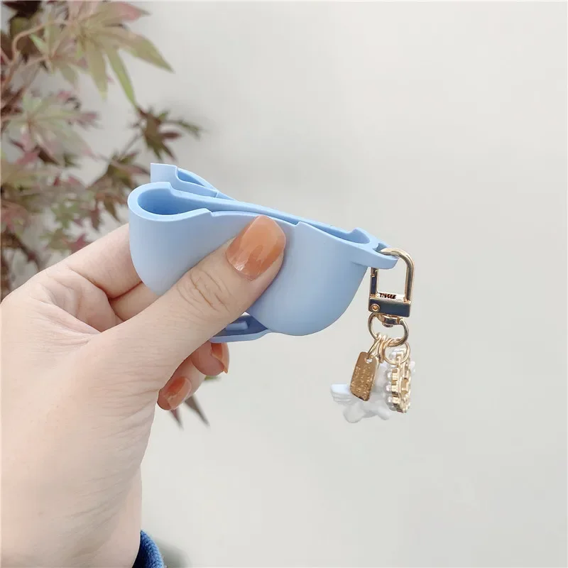 애플 에어팟 4 케이스, 에어팟 프로 2 커버, 럭셔리 레트로 펄, 스트로베리 실리콘 이어폰 커버, 펀다 에어팟 3 케이스