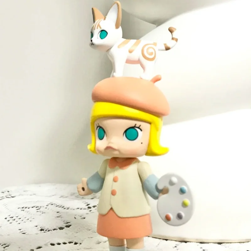 

Original Molly Auction Series Blind Box Guess Bag Mystery Box Toys Doll Cute Anime Figure Desktop Ornaments Gift Collection