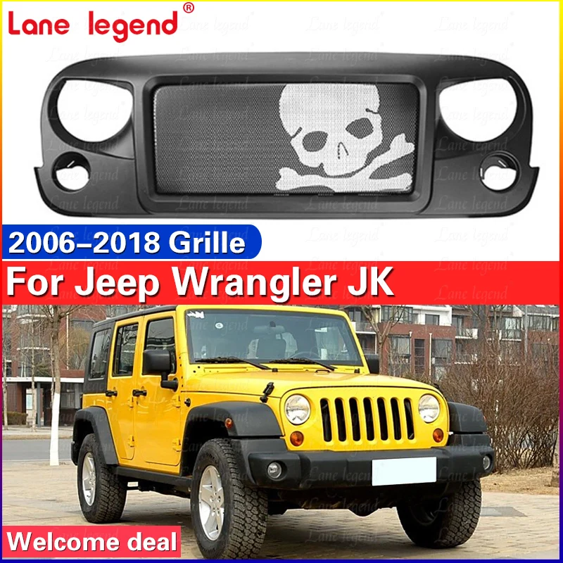 Auto Grills Exterieur Auto Accessoires Gemodificeerde Front Racing Gekruiste Grille Fit Voor Jeep Wrangler Jk 2006-2018