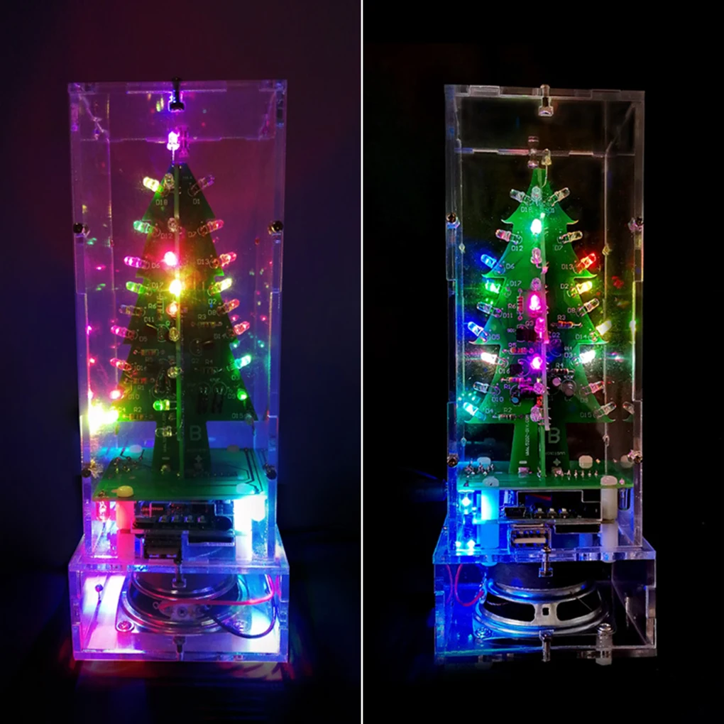 Bluetooth Music LED Lights Christmas Tree DIY Kit For Hands-on Ability Practice Electronic DIY