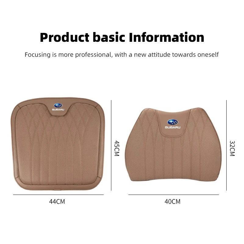 Car Seat Cushion Cover Lumbar Support Waist Cushioning For Subaru Impreza Legacy WRX STI BRZ Forester XV Outback Levorg Ascent