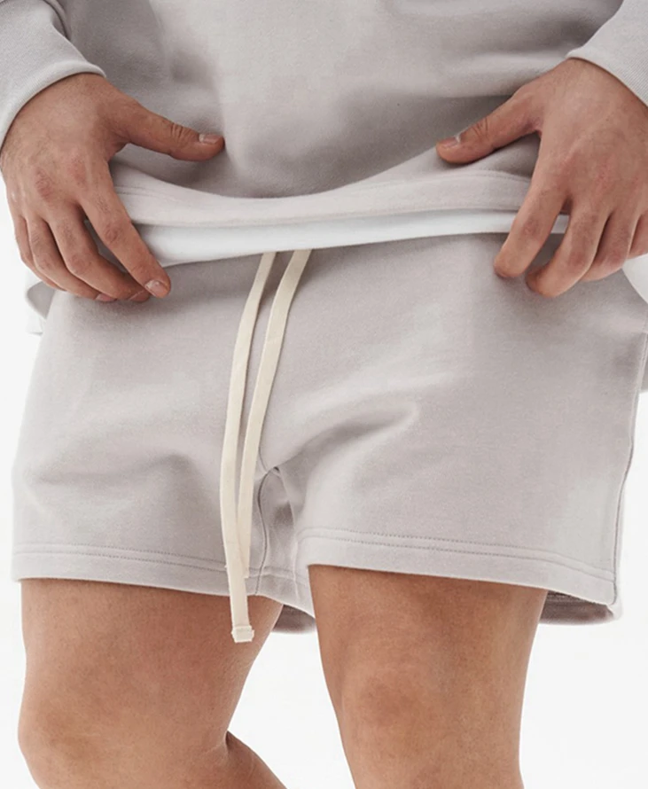 Herren 100% Reine Baumwolle Sportshorts für Alle Jahreszeiten Retro Lässige Stylische Streetwear Lose Athletische Shorts Mit Seitentaschen – Detail 23