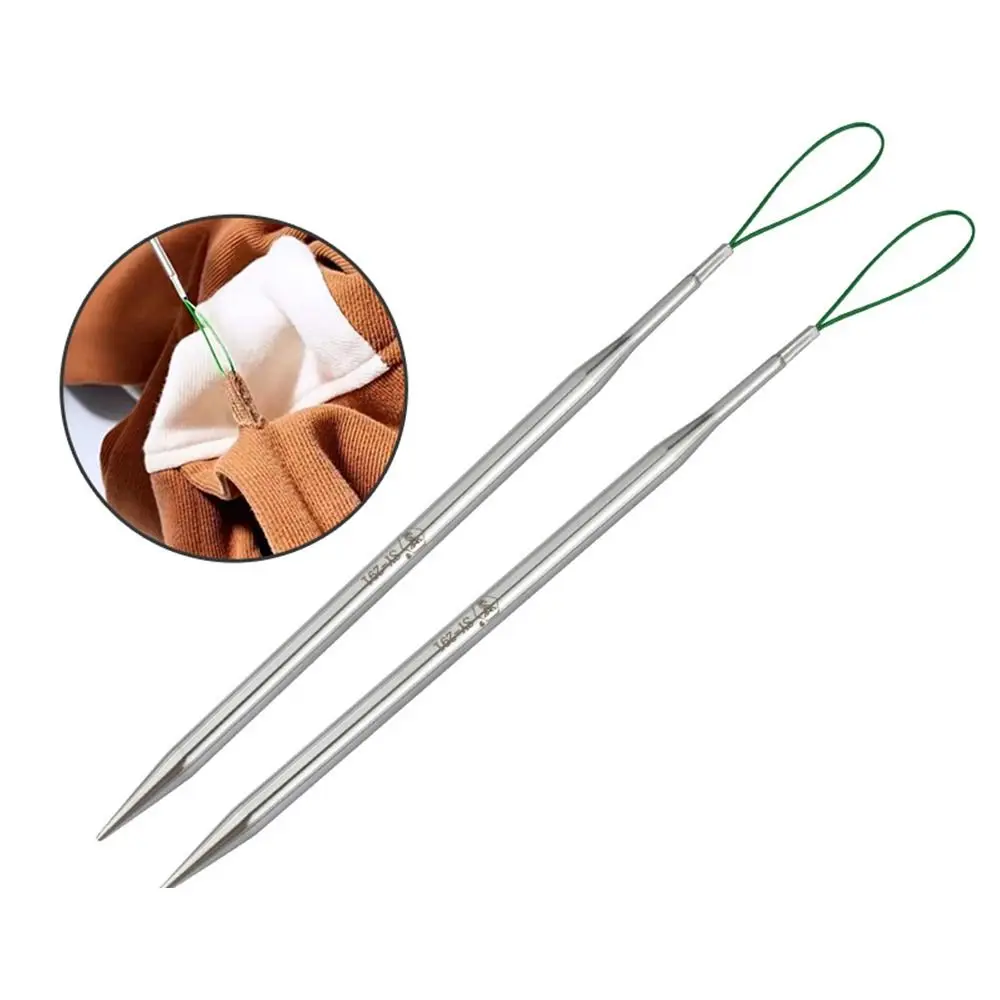 Flexible Belt Threading Needle Hand Tool Crochet Loop Turner Hook Sewing Loop Kit DIY Crafts Elastic Cord Rope Threader