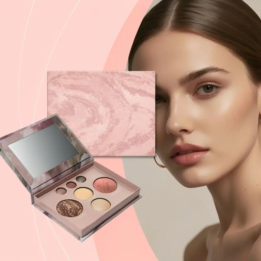 Multifunctional Face Makeup Palette Eyeshadow Contour Blush Highlighter Set Portable Cosmetic Travel Beauty Case