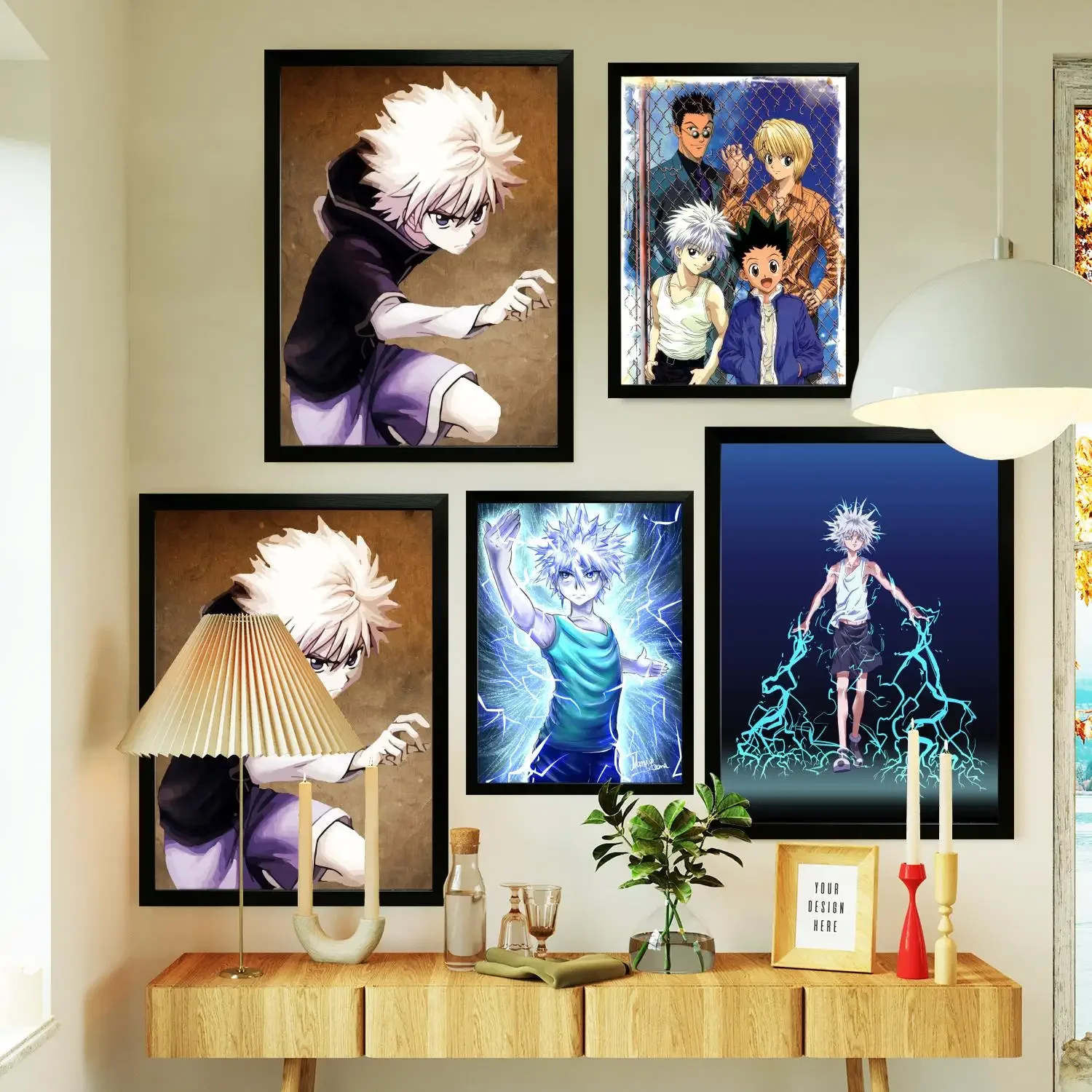 killua Poster Prints Wall Art Canvas Painting Poster For Modern Family Living Room Home Decor