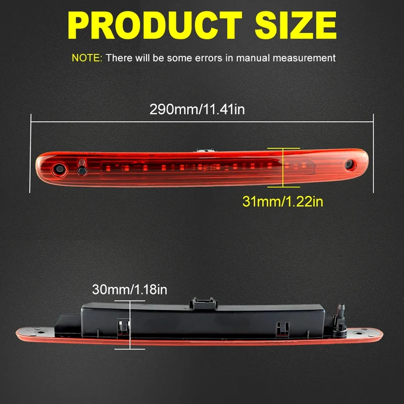 1606372780 Car 3RD Third Brake Light For Peugeot 107 Citroen C1 Aygo 05-14 Rear Tail Light LED High Third Stop Lamp Accessories