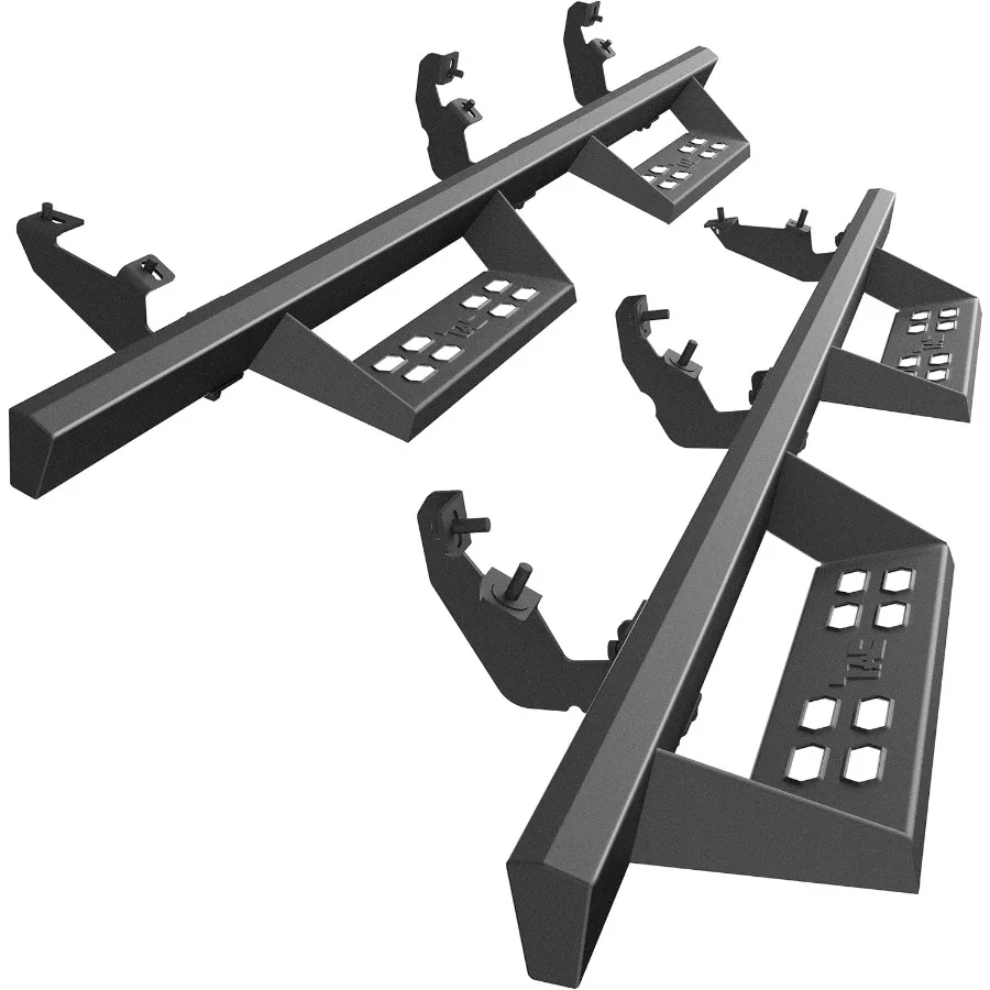 

4 Drop Sniper Running Boards Side Steps for 20212025 Ford Bronco 4 Door Truck Pickup Fine Texture Black Nerf Bars with Rock Sli