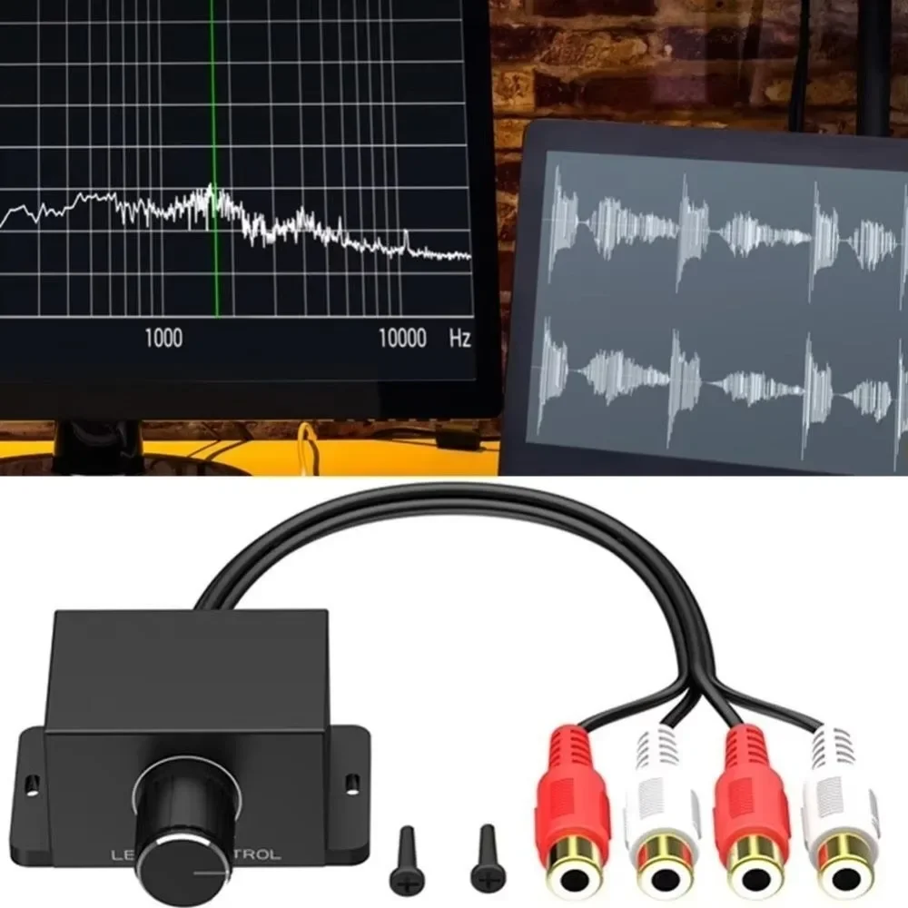 Audio Volume Regulator RCA Female Dual Channel Bass Level Remote Knob Male/Female Wired Remote Control Car Volume Control Knob