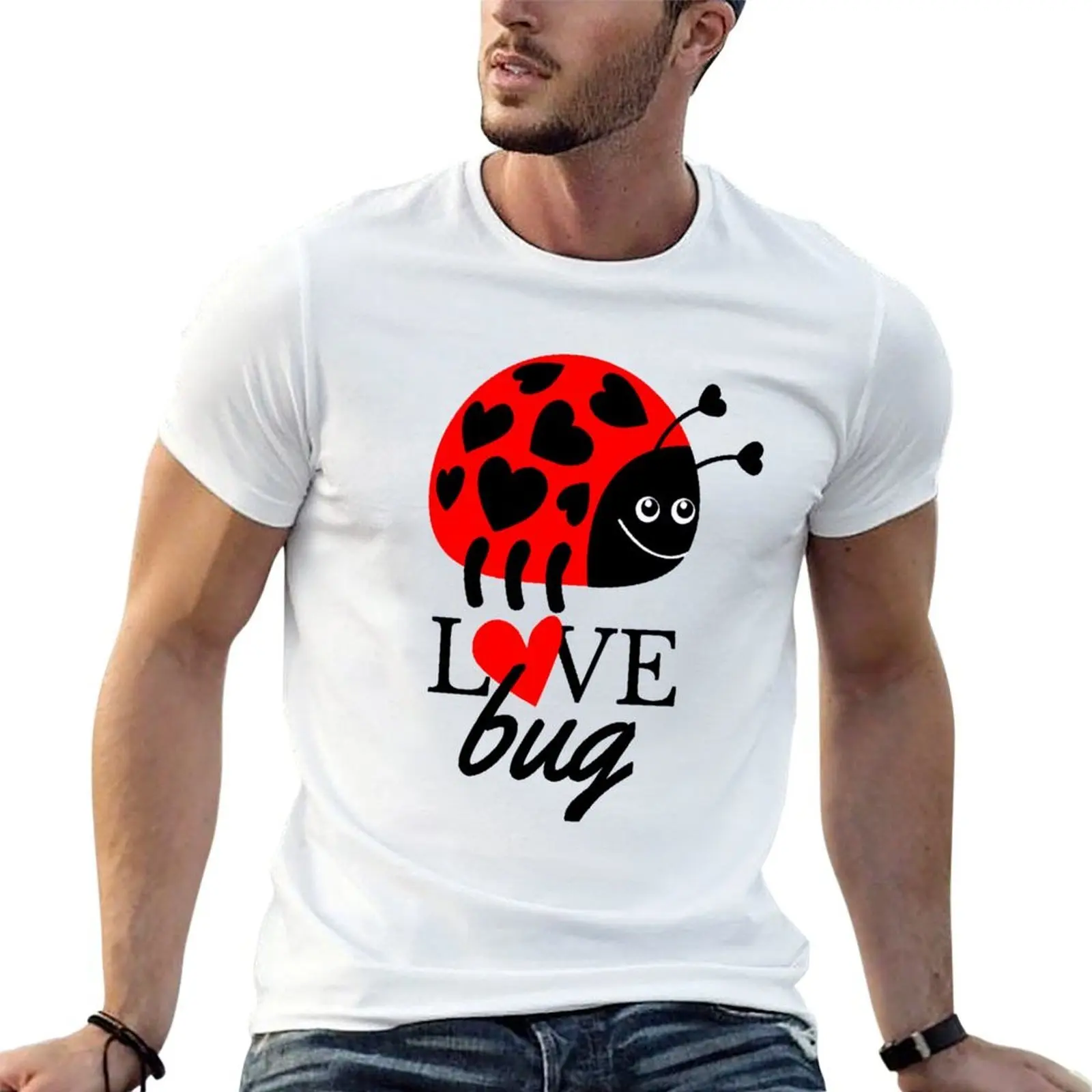 Love Ladybug shirt Cute Ladybug Coffee Adorable Cute Gift Cute I T-Shirt oversized graphic tee anime stuff funny t shirts men