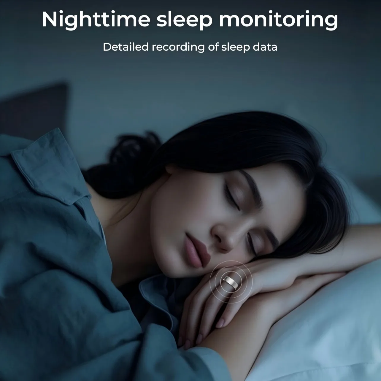 Smart Ring - جهاز تتبع الرياضة والنوم. يمكنه مراقبة الخطوات والمسافة والسعرات الحرارية، ويقدم أوضاع رياضية متعددة. مع تصميم عصري، إنه متوافق مع أجهزة iPhone وAndroid. #6