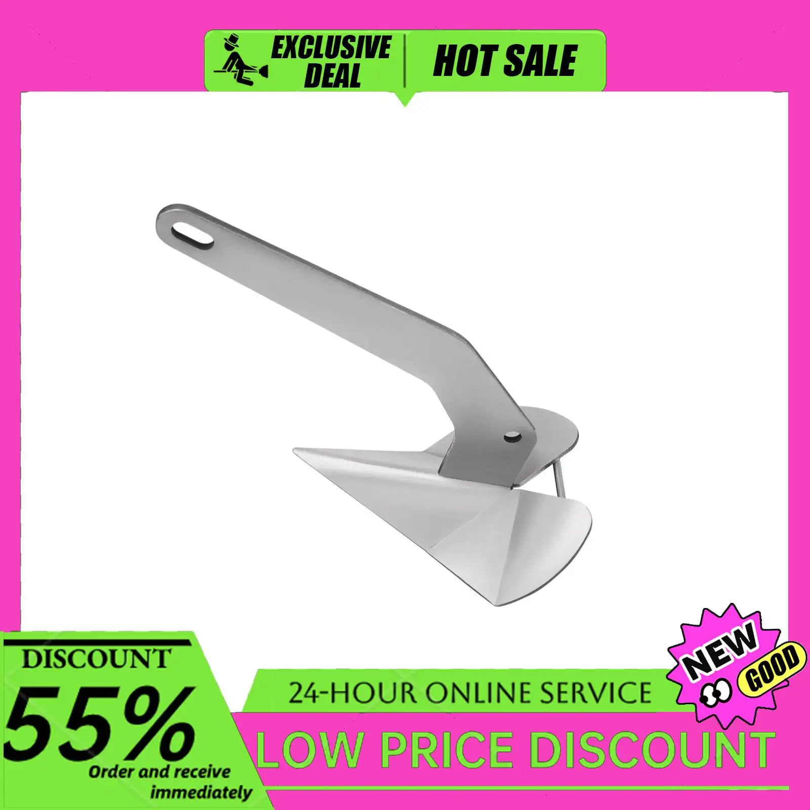 

Якорь для лодки из нержавеющей стали 316, морской якорь в стиле крыла с треугольной конструкцией, антикоррозийный якорь для яхты для грязи/песка/рокка