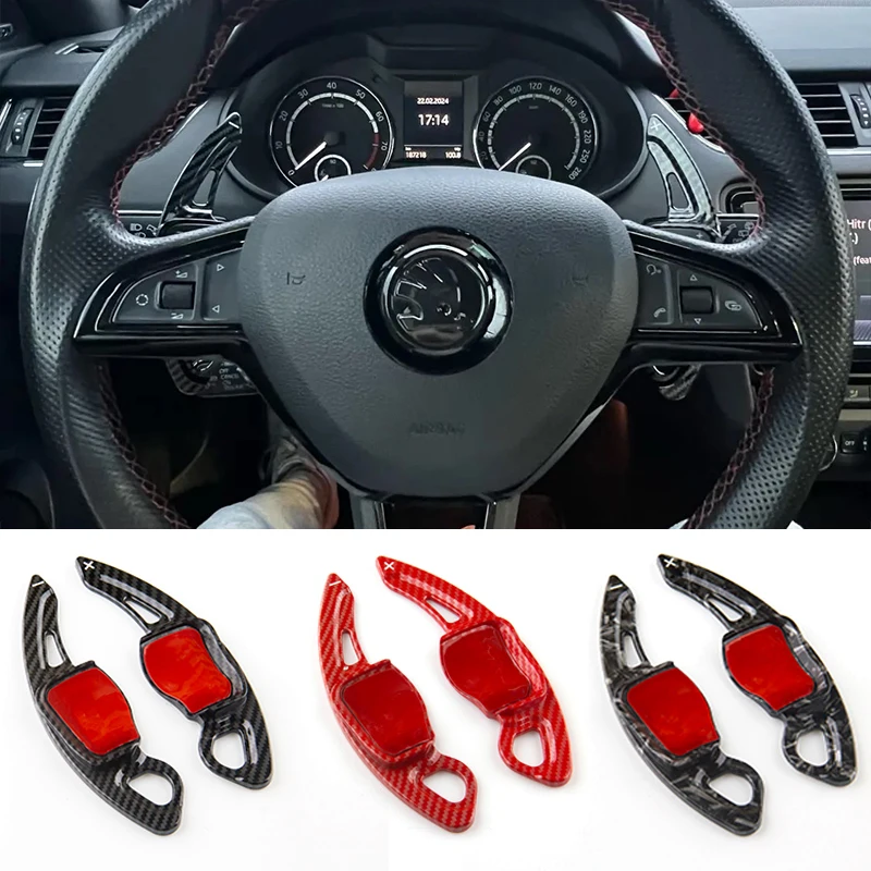 For Skoda Octavia A7 MK3 5E RS VRS Superb B8 Scala Kodiaq Karoq Car Steering Wheel Shift Paddle Extend Shifters Accessories