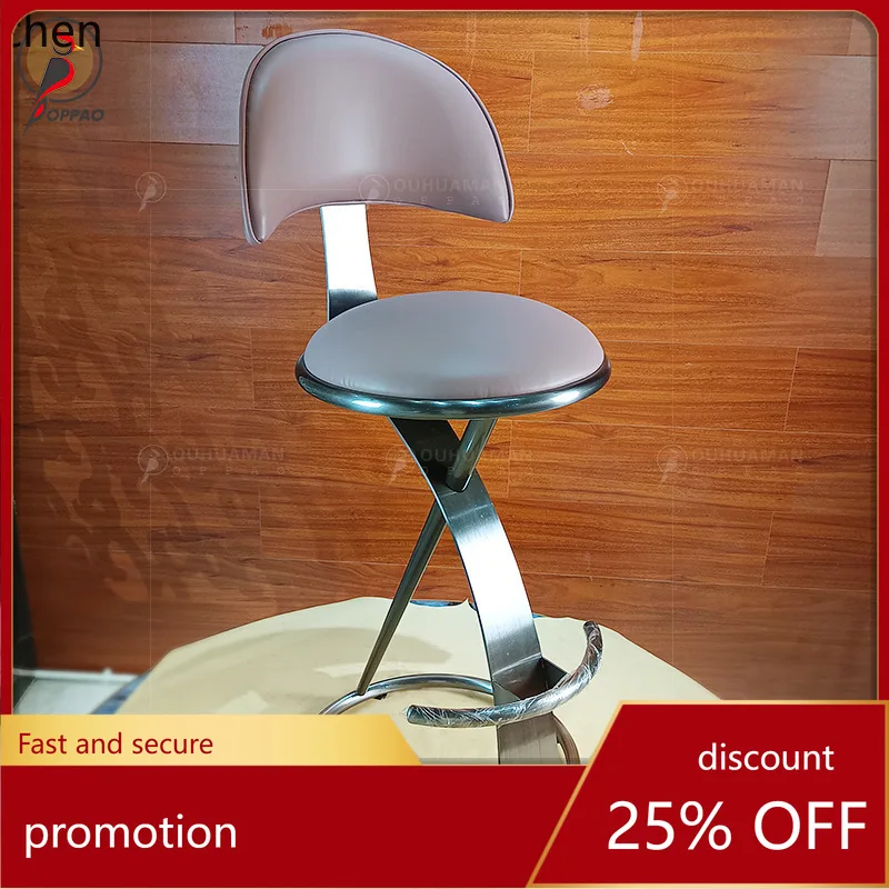 

YFY Light Luxury Stainless Steel Dining Chair Living Room Leisure Chair Negotiation Single Sofa Chair Beauty Salon Hotel