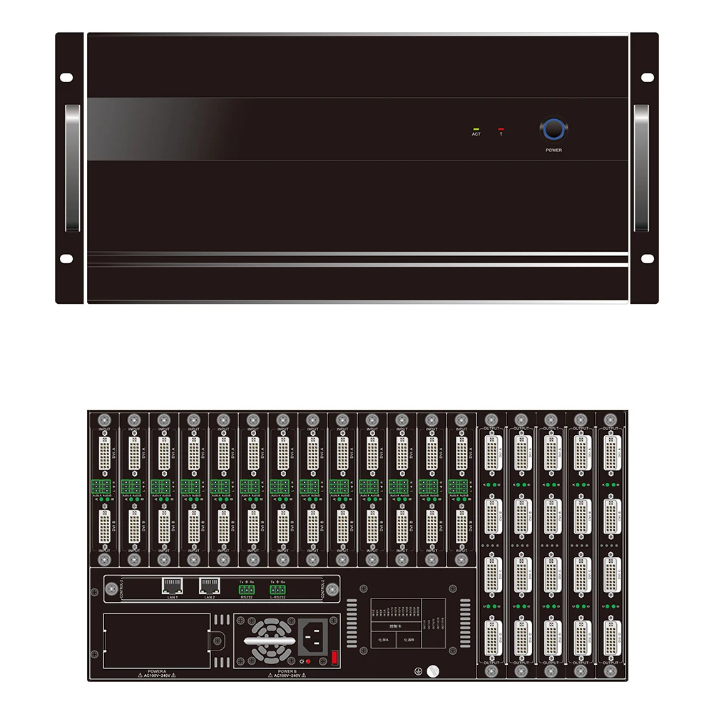 Modular Video Wall Controller 26x18 8x18 4k Input 26 Output 18