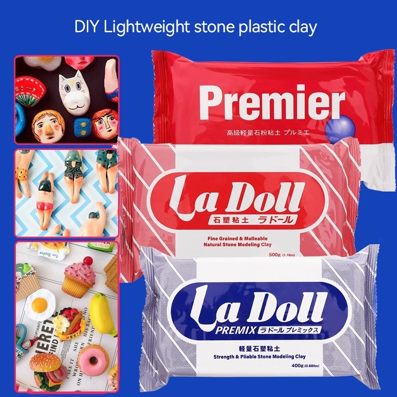 

60g/300g/500g Lightweight Stone Sculpture Clay Naturally Air-dried Stone Powder Clay DIY Hand-made Model Ceramic Doll Material