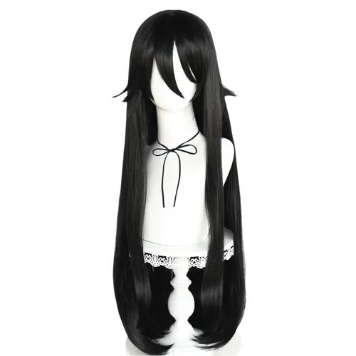 Imagen 1 del producto Ryoba Aishi Cosplay sintético súper largo recto negro Ryoba Aishi Cosplay peluca para Halloween carnaval exposición de cómic