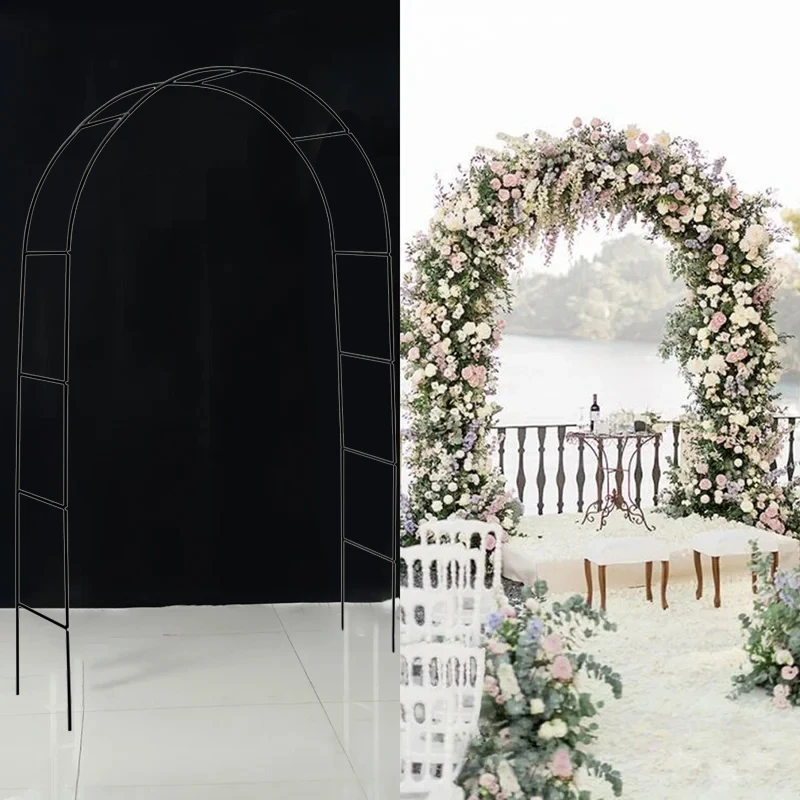 

Black Metal Wedding Arch Flower Stand Balloones Arch Set Big Arch Frame Festival Decoration Wedding Engagement Party Supplies