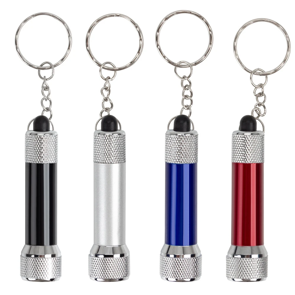 Mini Keychain LED Lanterna, Luz de emergência de bolso, Pequena tocha, Liga de alumínio, Chaveiro Luz