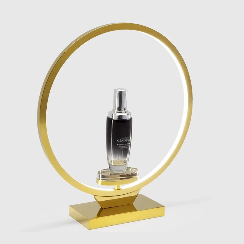 

Custom Elegant Metal Design Light Emitting Diode Cosmetics Display Stand Modern Eco-Friendly Acryli