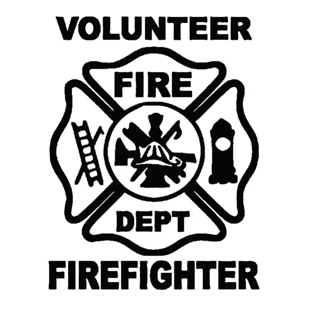 

Volunteer Firefighter Car Vehicle Body Window Reflective Decals Sticker Decor