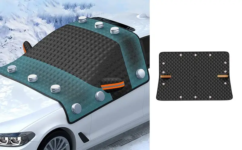 

Car Windshield Snow Cover Automobile Anti Freeze Snow Windshield Covers Magnetic Snow Shield Windproof Snow Cover For Vehicles