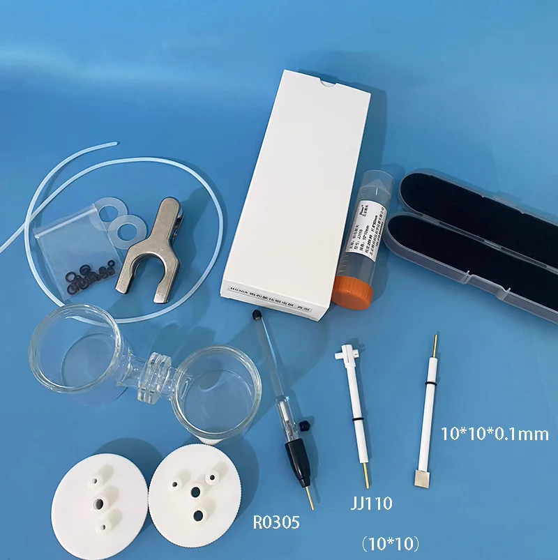 

Electrochemical three-electrode system: one set of H-type sealed electrolytic cell+three electrodes