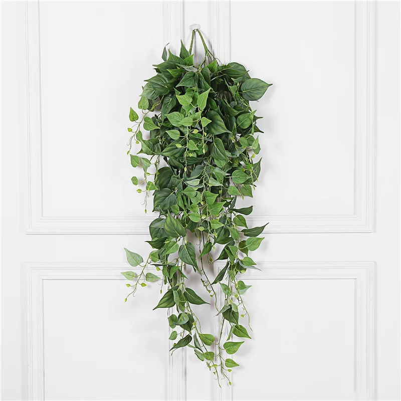 1pcs Artificial Vine Plants Hanging Large Bundle Ivy Leaf Green Plant Plastic Vine Plant Leaf Home Wedding Garden Tube Deco